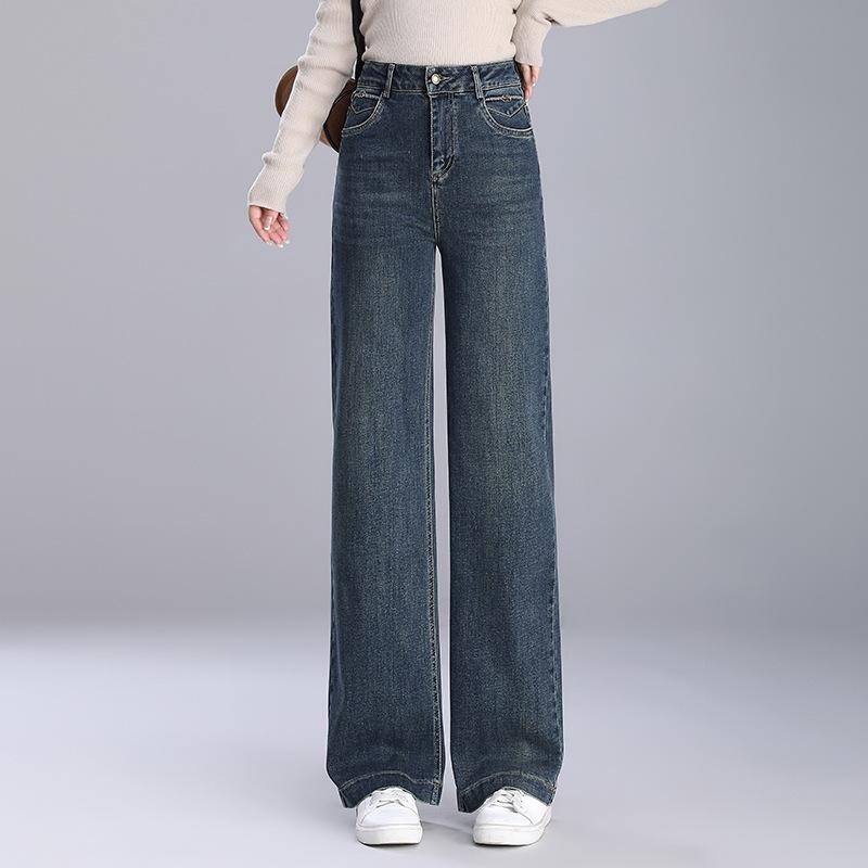 ・カテゴリ: ワイドパンツ・パンツタイプ: ストレート・パンツ丈: ロング・ウエスト: ハイウエスト・厚み: 中厚・流行要素: ダメージ加工、ポケット・カラー展開: ブルー、グレー・サイズ展開: M,L,XL,XXL,XXXL,4XL,5XL,6XL・スタイル: 通勤・ストレッチ: ややあり・対象: 女性