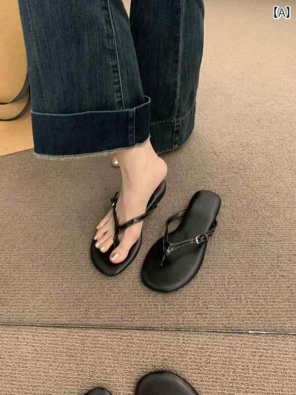 女性用 人字サンダル 赤 黒 夏 ビーチサンダル フラットシューズ 日常使い 韓国風 休暇 リゾート クッション性 超繊維 ラバーソール 純色 皮内張り フラット底 軽量 快適 歩きやすい ビーチウェア 屋外 旅行 シンプル スタイリッシュ 人気デザイン