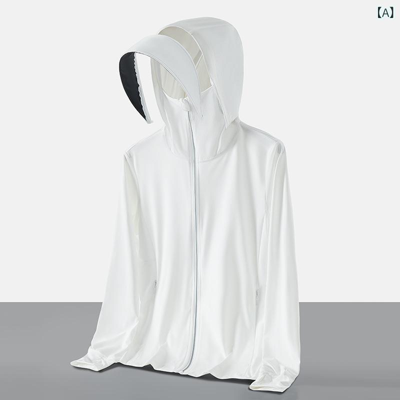 アウトドア 防風 ジャケット 男女兼用 長袖 フード 付き 黒 透気 速乾 超軽量 防紫外線 UPF50+ 接触冷感 切り替え デザイン クライミング ハイキング キャンプ 釣り 登山 旅行 サイクリング ランニング 用途 夏 向け