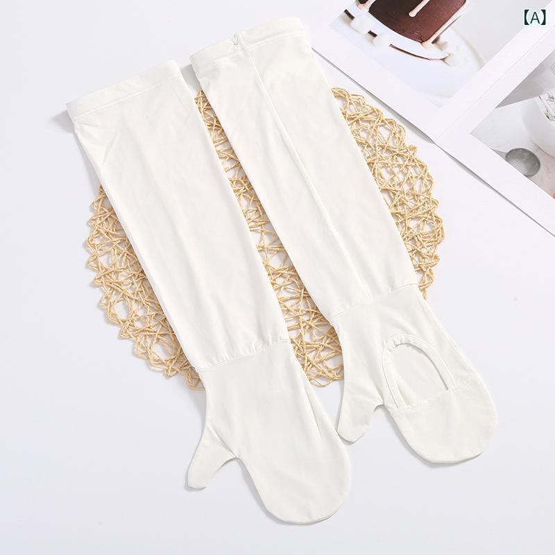 日焼け止め 防紫外線 防晒袖 レディース 透気性 接触冷感 伸縮性 ナイロン素材 ミントグリーン パープル グレー ブラック クリームホワイト オレンジ ブルー 指穴付き フリップカバー 手首カバー 腕カバー アームスリーブ 夏用 通勤 普段使い 軽量