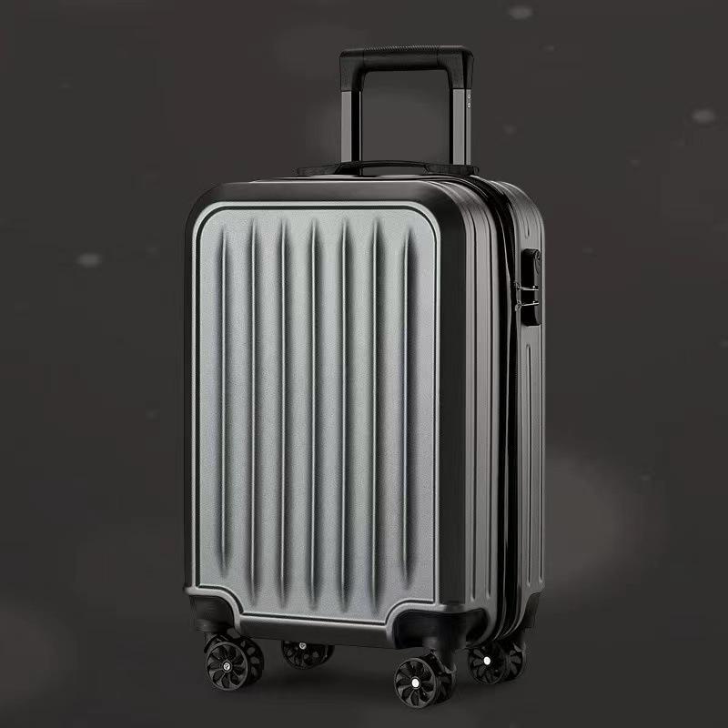 Carry Cases - スーツケース マカロンカラー 高級感 ABS PC 素材 大容量 キャリーバッグ 66cm 機内持ち込み対応 万向輪 伸縮ハンドル ユニセックス グレー シルバー ブラック ピンク ブルー グリーン ローズゴールド ワインレッド ホワイト チェック柄 春