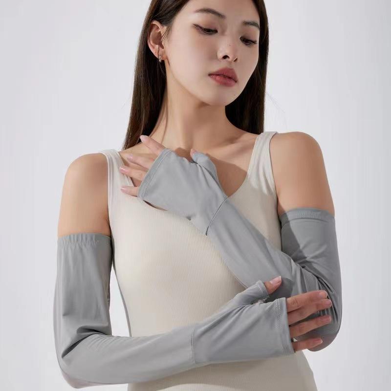 ・カテゴリ: 袖套・主な素材: 涤纶（聚酯纤维）61-70%・面料: 冰丝・スタイル: 手绘、朋克、街头、个性、非主流、嘻哈、新中式、夸张、二次元、中性、小众、未来、暗黒、男友、ins、网红、冷淡、無性别、甜酷、叠戴・柄: 動物、自然、生活用品、幾何、植物花卉、字母/数字/文字、形状/图案、水果/食品・カラー展開: 黒色、淡黄色、灰色、粉色、淡藍色・サイズ展開: 均码