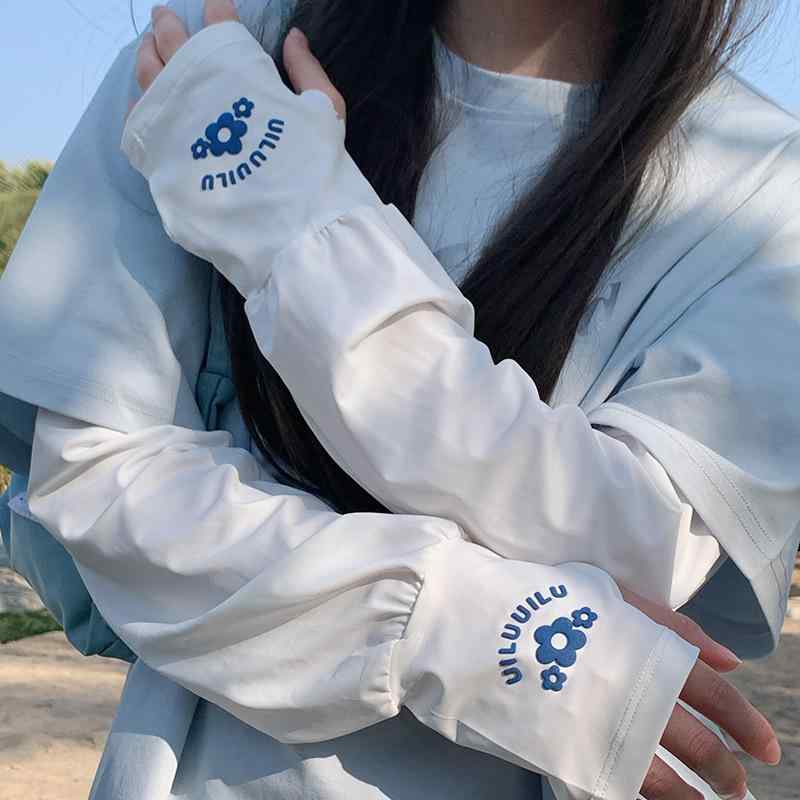 レディース ゆったり 大きいサイズ 接触冷感 防紫外線 防晒 袖カバー 長袖 夏用 サ...