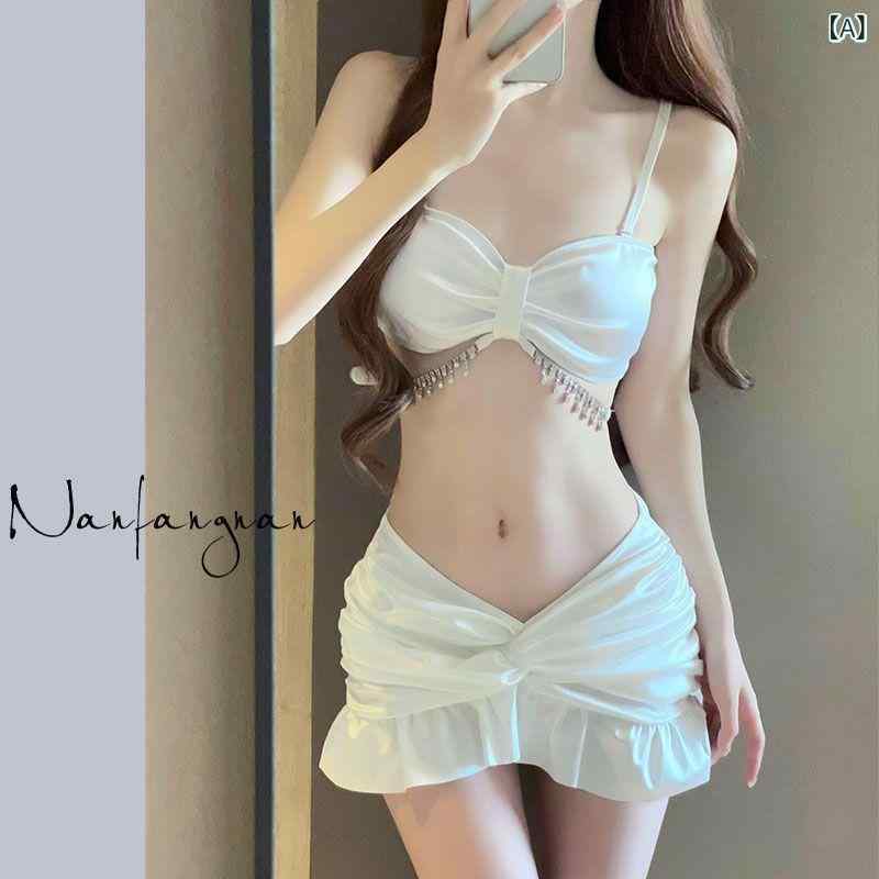 ・性別: 女・年齢層: 成年・柄: 純色、セクシー・主な素材: ナイロン82%・重量: 300g・裏地素材: ポリエステル98%・用途: スイムウェア・カラー展開: 白色・サイズ展開: M、L、XL・袖丈: ノースリーブ・スタイル: ビキニ