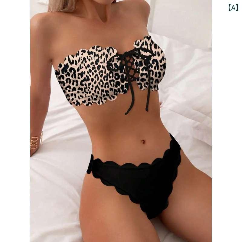ビキニ 女性用 豹柄 トップス ハイウエスト ...の紹介画像2