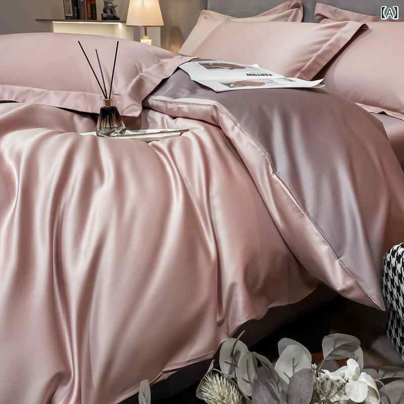 ベッドシーツセット 全棉 高級感 長絨綿 純綿 布団カバー ピローケース 接触冷感 親肌 母婴級 軽量 吸湿速乾 活性染色 斜紋織り ベッドフィット 玉顔粉 香芋紫 典雅灰 浅驼 南瓜桔 奶昔白 皓月白 海棠紅 帝王灰 艾緑 奶茶米 泡芙粉 郁蘭 ピンク
