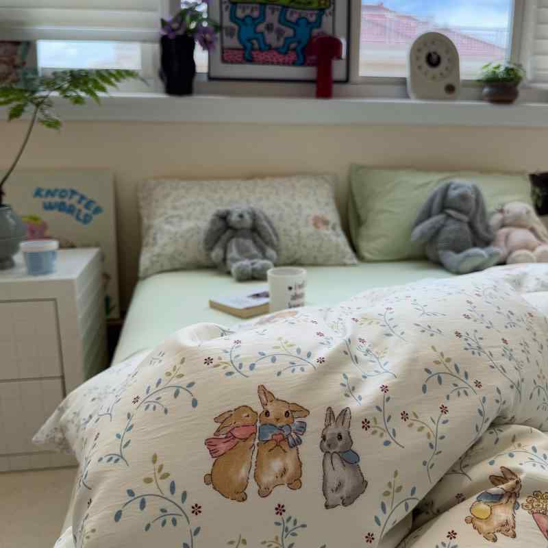 ベッドルームセット 水洗綿 印花 植物花卉 花小ウサギ 愛恋 ハート猫ブルー 波波ブルー 波波パープル 動感小新 動物園 ピンクチェック ブラウンチェック グリーンチェック 花間小熊 ジョイフルソングブラウン ジョイフルソンググリーン ジョイフルソングパ
