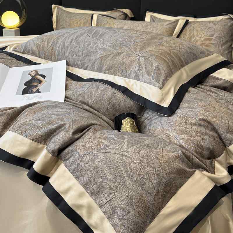 ベビー用 長絨綿 フラワー柄 四件セット 全棉 ベッド シーツ 枕カバー 軽量 高密度 数码印花 植物柄 花卉パターン 床单式 柔らかい 肌触り良い 軽奢風 寝具 セット 綿素材 家庭用 快適 花柄デザイン ベッドルーム インテリア