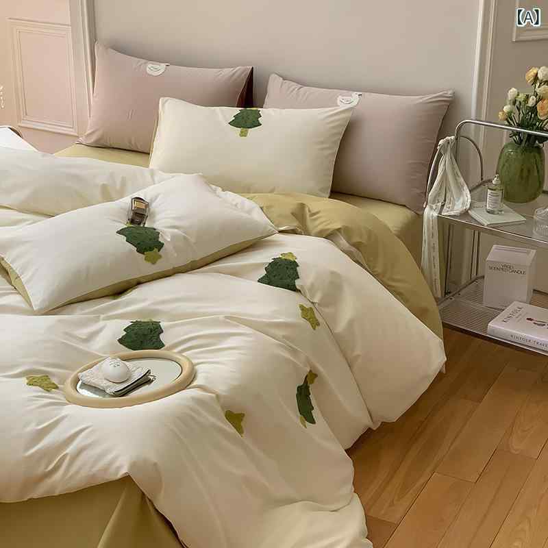 秋冬 ベッドルームセット 柔軟 100支 ピュアコットン 磨毛加工 接触冷感 吸湿速乾 現代 シンプル スタイル ベッドシーツ 掛け布団カバー ベッドスカート 3点セット 4点セット 無地 花柄 植物柄 動物柄 星柄 桜柄 木柄 蝶柄 ペンギン柄 パンダ