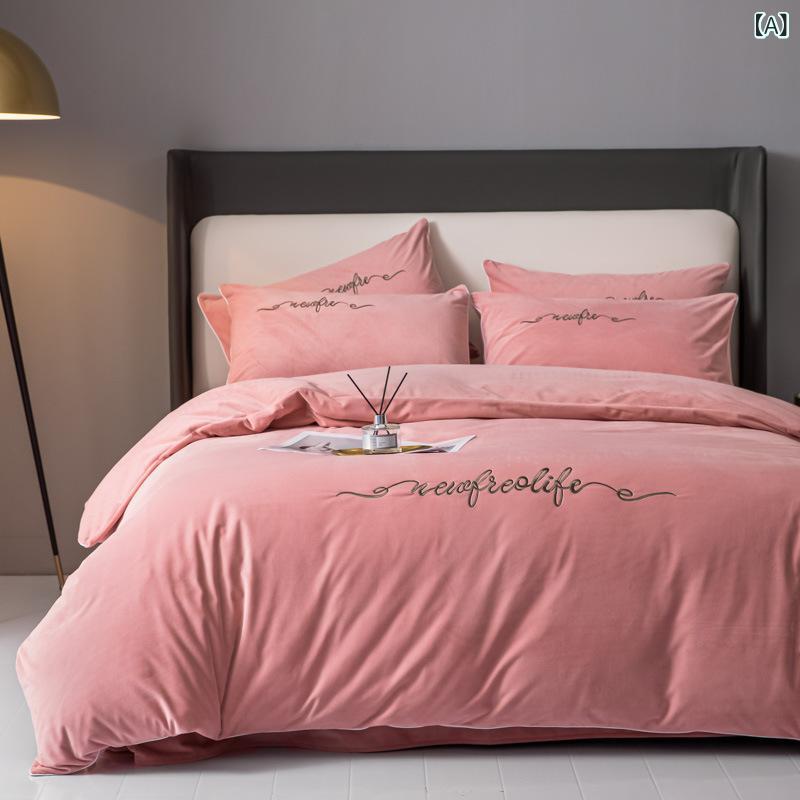 ベビー ベッドシーツ セット 秋冬 保暖 柔軟 抑菌 防静電 不起毛 刺繍 切り替え 豆沙粉 賓利藍 嫩黄 雅灰 千黛紫 水粉 煙灰 琥珀橙 莉莉ア藍 浅奶驼 松霜灰 甜桃粉 芝士奶白