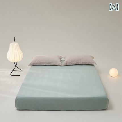 Futon Covers - ベッドスカート 純棉 磨毛加工 厚手 接触冷感 吸湿速乾 軽量 通年用 シングルサイズ ベッドカバー フラットシーツ 枕カバーセット 現代簡約 デザイン 活性染色 斜紋織り 0.9m 対応 1000g 以上 重さ 再生繊維 混紡 ピュアホワイト グレー