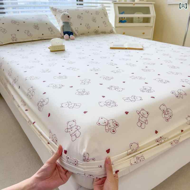 Futon Covers - ベッドパッド 床笠 保護カバー 防塵 全包み 活性印染 綿混紡 軽量 伸縮性 かわいい カードゥーン 動物柄 花柄 恐龍柄 森林柄 シングル ダブル クイーン キング サイズ対応 春秋 春夏 秋冬 通年 部屋用 寝室インテリア 吸湿速乾 接触冷感 機能性