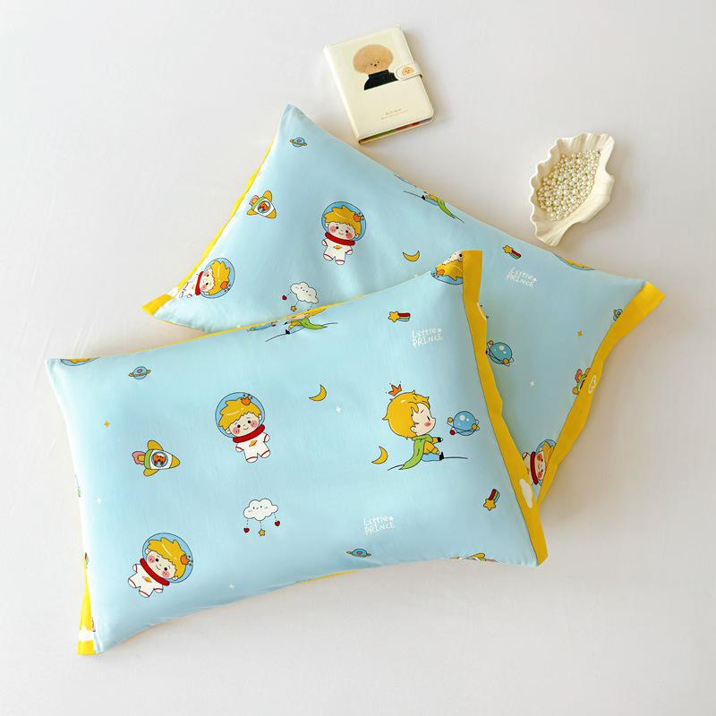 Pillow Cases - キッズ 長絨綿 枕カバー かわいい 動物プリント 花柄 信封型 綿100% 60S 軽量 通気性 活性染色 学生用 ベビー 寝具 ピローケース 学院風 柔らかい 吸湿性