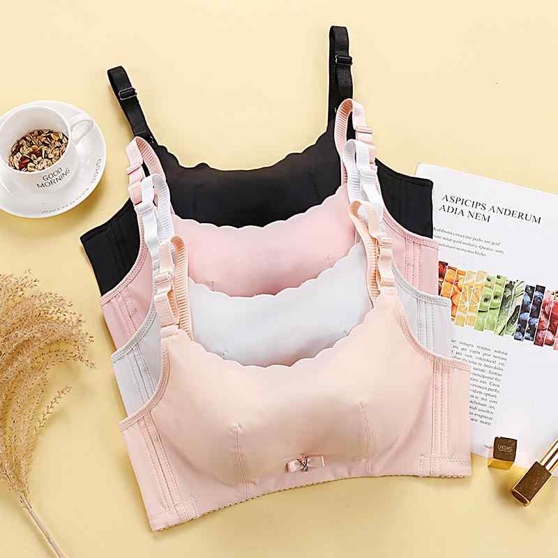 ワイヤレス ブラジャー ノンワイヤー プッシュアップ 加厚 3/4カップ チューブトップ スタイル 女性用 下着 透気性 吸汗 防走光 サイド..