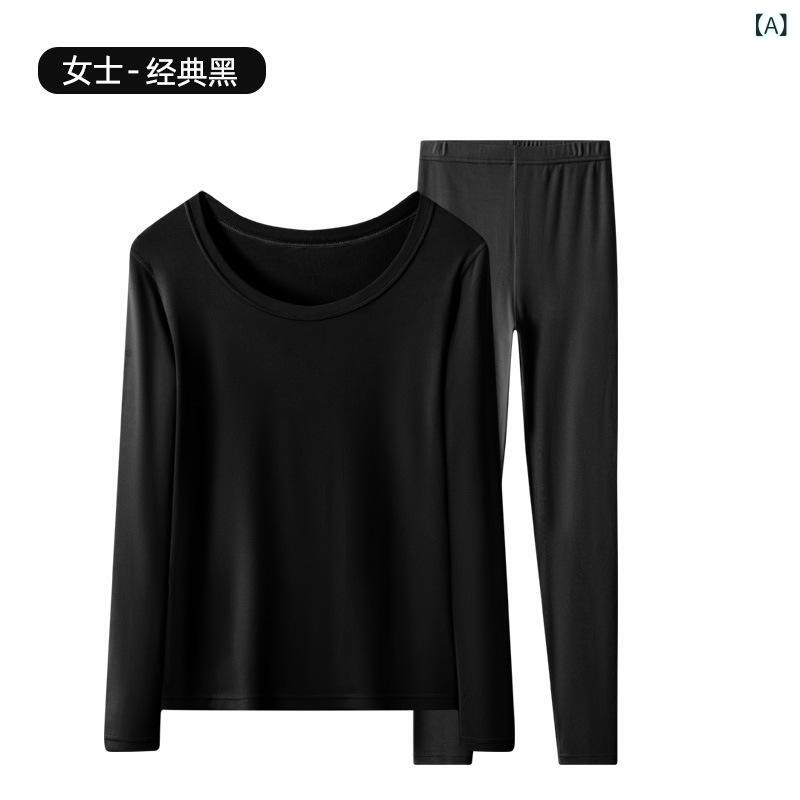 ・主な素材: ポリエステル100%・機能: 発熱、保暖・性別: 男女兼用・柄: 無地・スタイル: 肌着・ネックライン: クルーネック・層数: 単層・カラー展開: クラシックブラック、ピーチピンク、フェイスベージュ、ミルクホワイト、マッチャグリーン、グースイエロー、タロイモパープル、ハイグレ・サイズ展開: M、L、XL・生地厚: 厚 (201-250g/平方メートル)・対象年齢: 青年・袖丈: 長袖・パンツ丈: ロングパンツ
