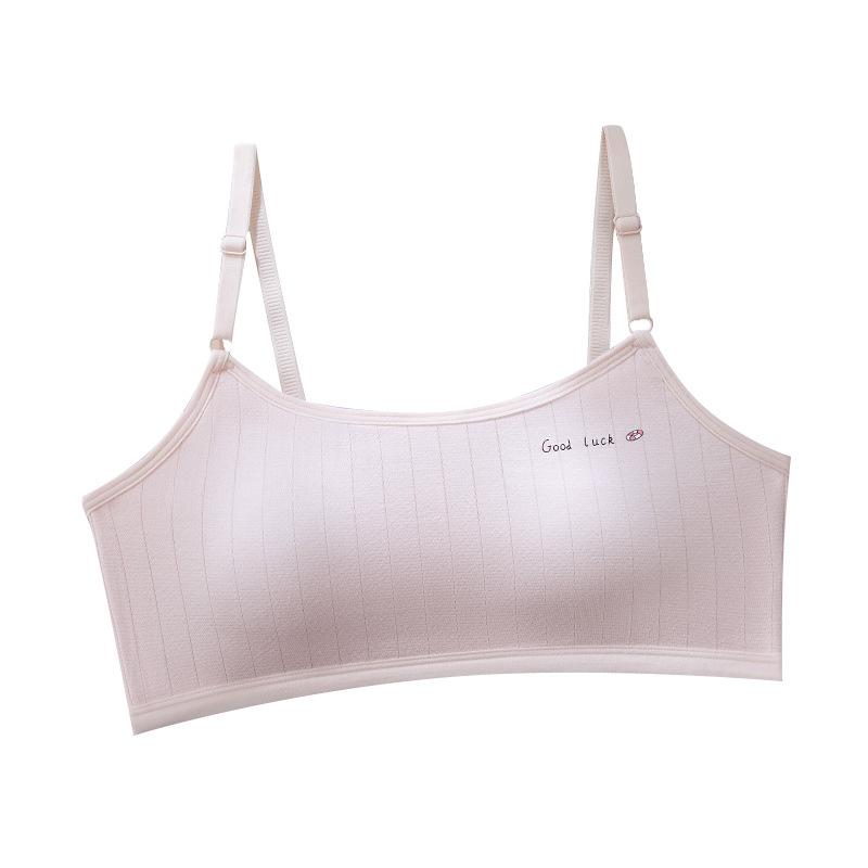 其它 - ジュニア 女の子 発育期 ブラジャー 12-16歳 少女用 文胸 高校生 ジュニア コットン 薄型カップ 全カップ ノンワイヤー 固定肩ストラップ 透気性 吸汗 防透け 快適 大きめバスト対応 春季 スポーツカジュアル ホワイト ピンク ベージュ グレー