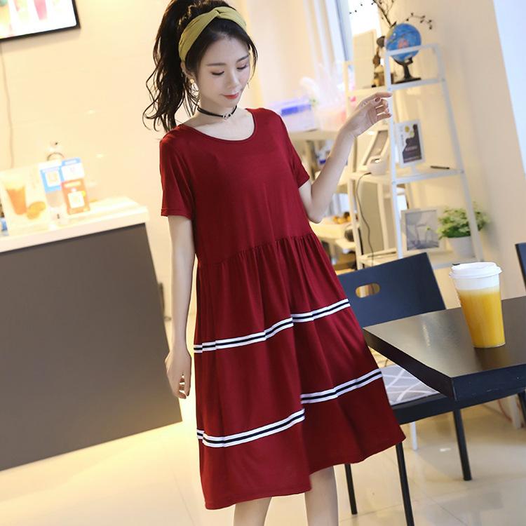 レディース 夏用 コットン スリープウェア ワンピースドレス 薄手 接触冷感 切り替えデザイン ゆったり ルームウェア ホームウェア かわいい 短丈 酒紅 ネイビー グレー ピンク ブラック 均一サイズ 綿100% 吸湿速乾 普段使い 室内着 軽量 伸縮