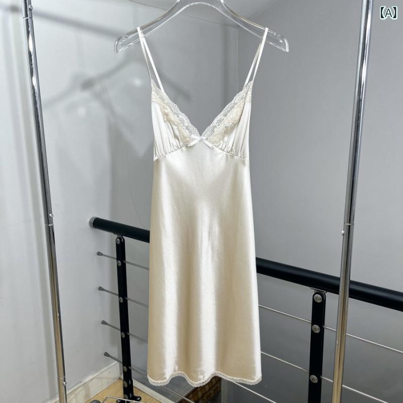 吊帯スリップ 女性用 シルク スリップドレス ...の紹介画像2