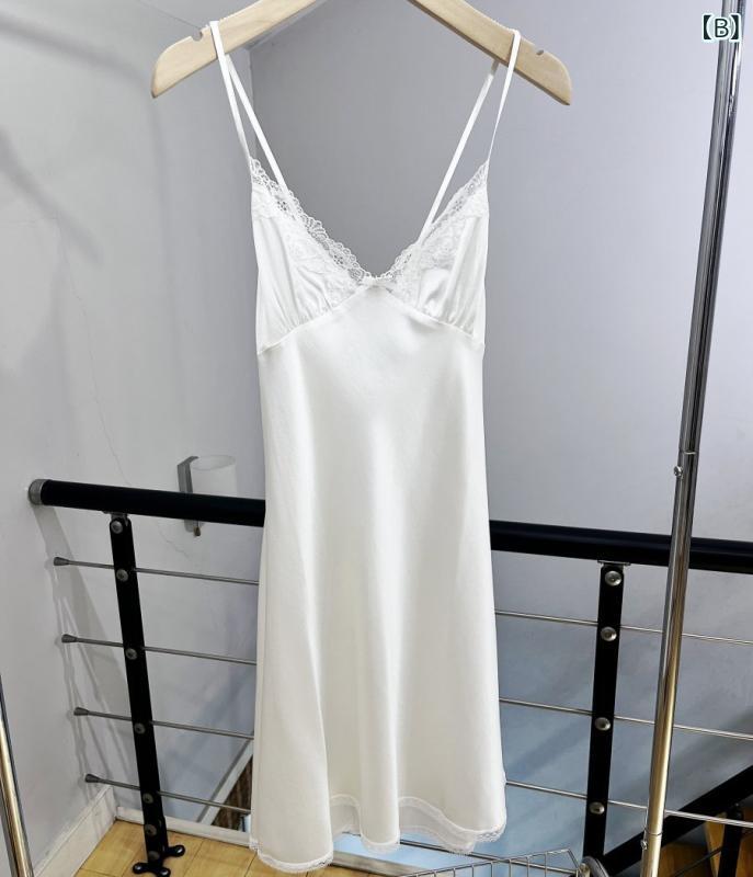 吊帯スリップ 女性用 シルク スリップドレス ...の紹介画像3