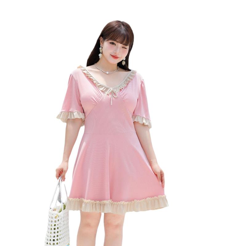 レディース 分体 ビキニ セパレート スイムウェア 女性用 セパレートスイムスーツ 韓国風 ファッション 保守的 スリム効果 腹部カバー 温泉 プール ビーチ ピンク ブルー ブラック ミドルスリーブ セクシー 小清新 ポリエステル 速乾 耐久 軽量 快