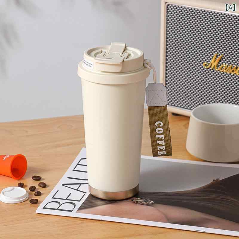 保温カップ ステンレス 316 家用 車載 便携 吸管付き コーヒー用 大容量 530ml ホワイト レッド ブラック 防摔 加厚 簡約 スタイル 保温 6-12時間 ユニバーサル ギフト ビジネス ホーム オフィス アウトドア ウェディング