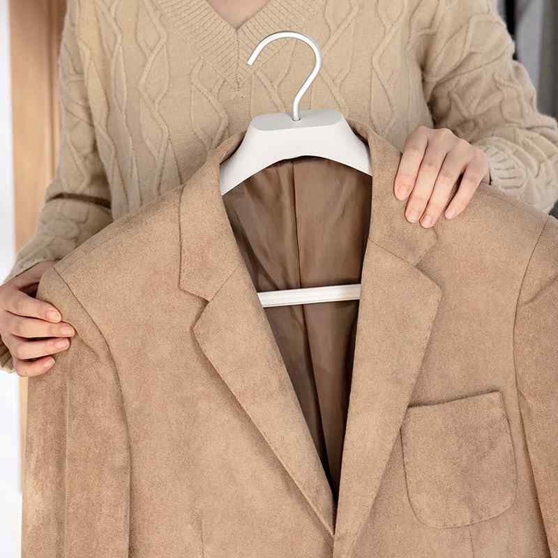 ハンガー 衣類用 プラスチック 広肩 無痕 防滑 伸縮 成人用 大型 コート スーツ 家...