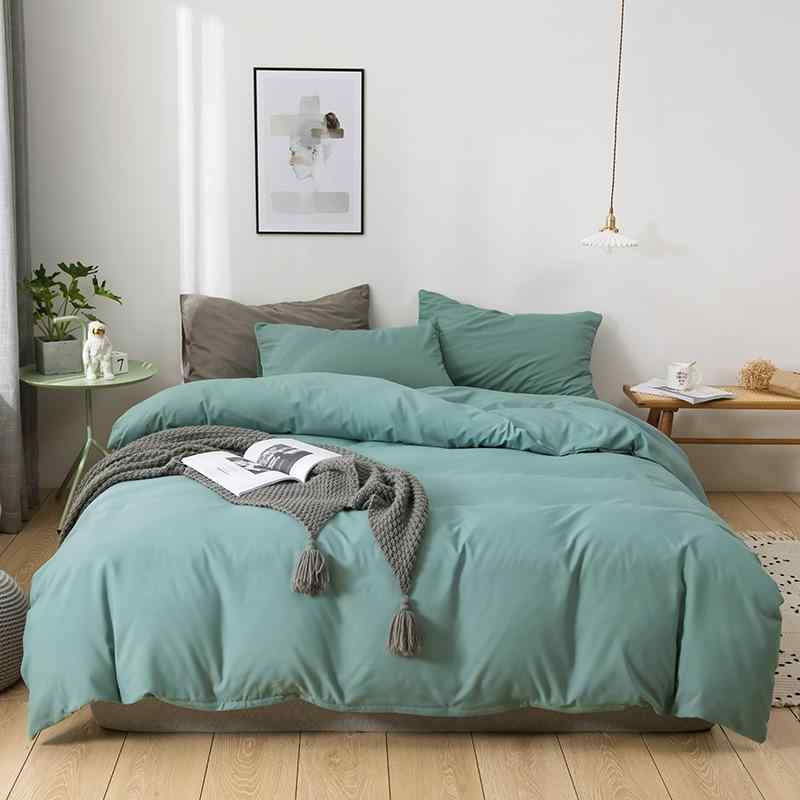 ベッドルーム 寝具セット 親肌 透気性 化繊 活性染色 単色 床単式 3点セット 4点セット 学生寮 普段使い 軽量 吸湿速乾 宝藍 灰色 紺色 白 緑 ピンク 藍色 橙色 米色 卡其色 深灰 抹茶 空色 銀色