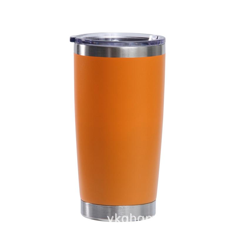 ステンレス タンブラー 20oz 双層構造 304内側 201外側 真空断熱 保温保冷 車載 家用 オフィス ポータブル 加厚 カラーバリエーション ブラック ホワイト グリーン ブルー レッド ピンク イエロー グレー ゴールド