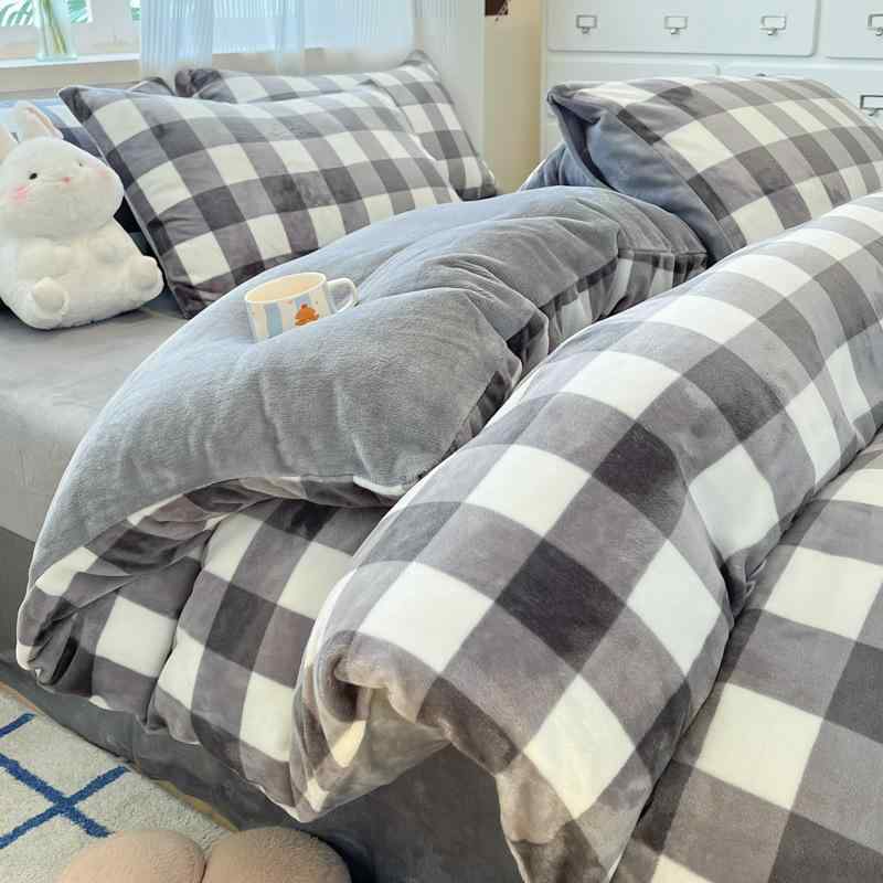 ベビー キッズ 秋冬 保暖 柔軟 牛乳フリース 布団カバー セット ベッドシーツ 枕カ...