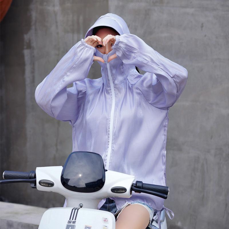 Other - レディース 防晒服 開衫 連帽 蝶結び 紫外線対策 夏 純色 運転用 エアコン対策 トップス 軽量 薄手 長袖 甘め 日韓スタイル 白 緑 青