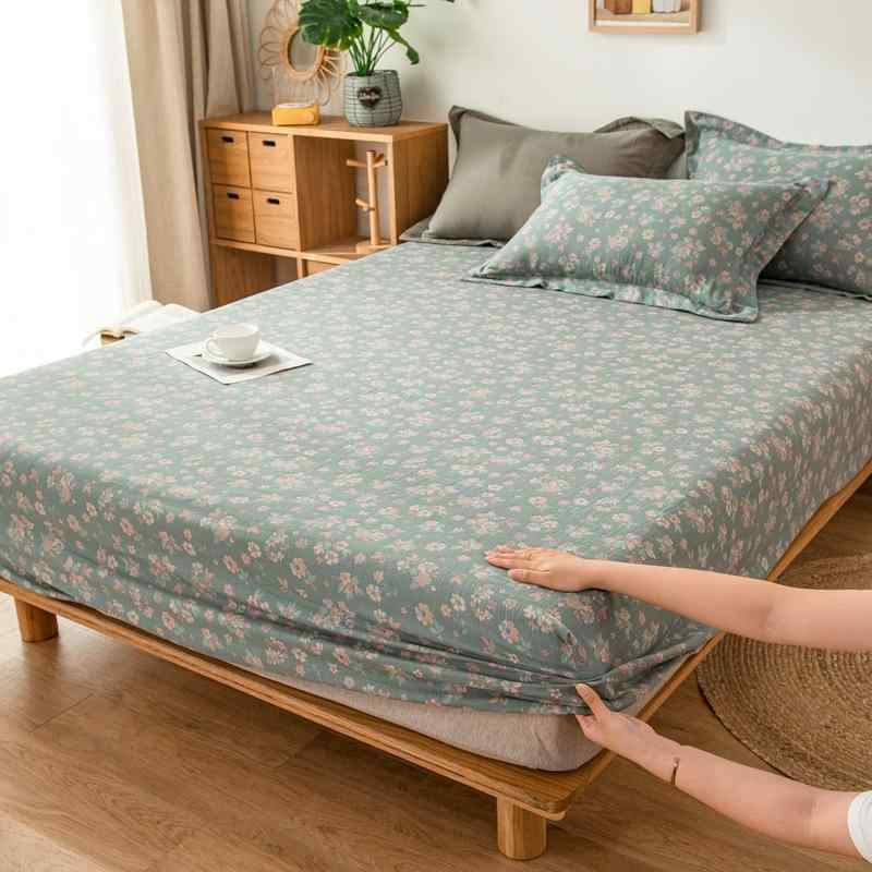 Rakuten - ベッドパッド 保護カバー 透気性 綿素材 復古提花柄 植物花柄 ダブルレイヤーガゼ 双層 浅紫 夢露柄 緑 酒紅 グレー 荷塘月色 春意盎然 花仙子 格格物語紫 灰白 灰黄 藍桔 麦卡倫緑 西西娅深紫 西西娅浅紫 伊莉莎緑 紫緑 豆沙粉白 海军藍白 琉璃