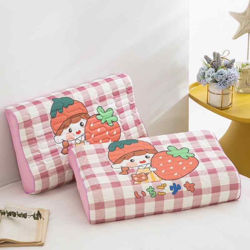 Futon Covers - 子供用 枕カバー 乳膠枕頭 工学設計 工程車 卡通柄 天藍色 透気 吸汗 接触冷感 ポリエステル 綿混紡 化纤素材 軽量 伸縮性 午睡用 幼稚園向け 室内休憩 かわいいプリント 夢中デザイン 日常使い 寝具アクセサリー