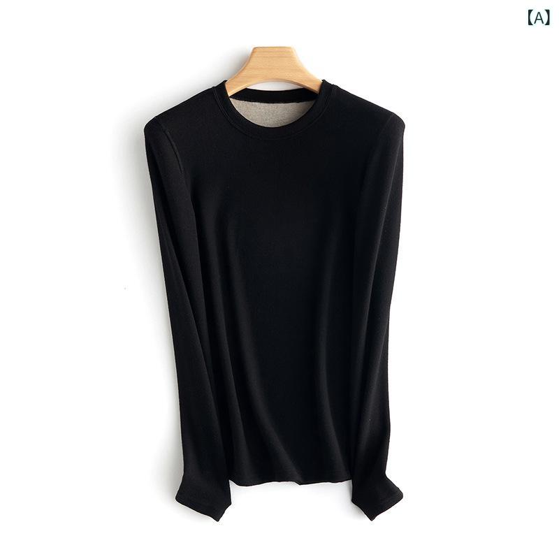 レディース 秋冬 保暖 インナー セット 接触発熱 機能 修身 デザイン ラウンドネック 長袖 長ズボン 厚手 生地 単層 構造 炭黒 麻灰 浅カーキ ブラウン 豆緑 ベージュ ピンク 赤 淡黄 カラー バリエーション 青年 向け 暖か 肌着 トップス