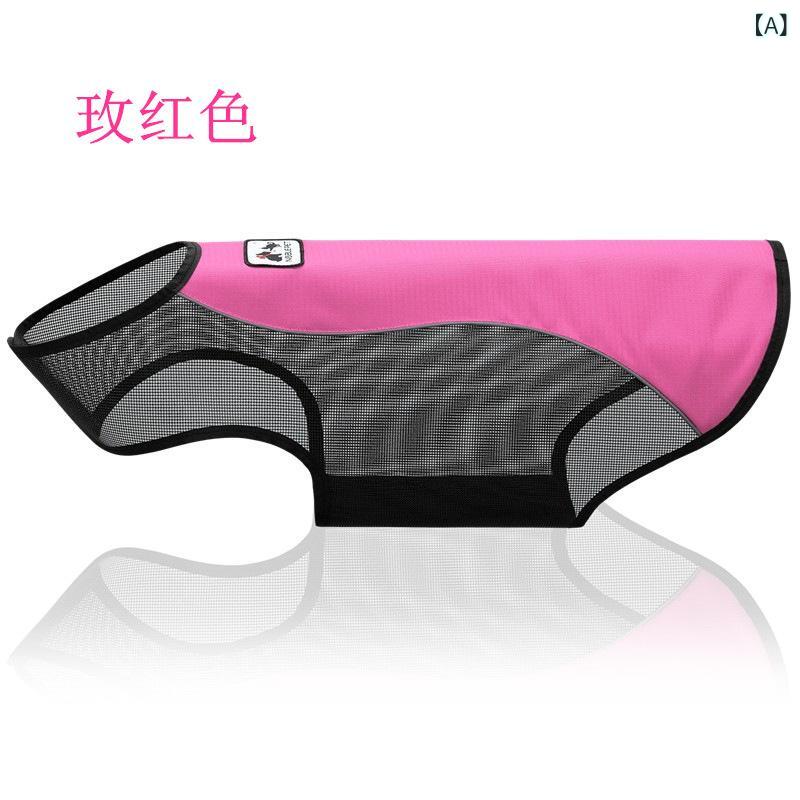 ペット 服 犬 猫 通用 春夏 メッシュ 素材 軽量 薄手 反射材 安全 ベスト 馬甲 バック トップス ピンク ブラック ネイビー イエロー グレー オレンジ グリーン カラー 選択 XS S M L XL XXL 3XL サイズ 対応 ユニセックス