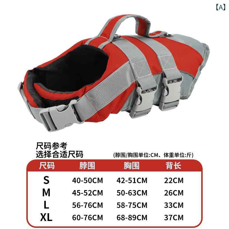 ペット 救生衣 犬用 泳衣 水中安全 防水 浮力大 反光 バックパック スタイル 牛津布 IXPE 芯材 赤 黄色 青 サイズ S M L XL 通年 通用 かわいい 軽量 吸湿速乾 切り替えデザイン アウトドア プール遊び 安全機能 調整可能 ストラッ