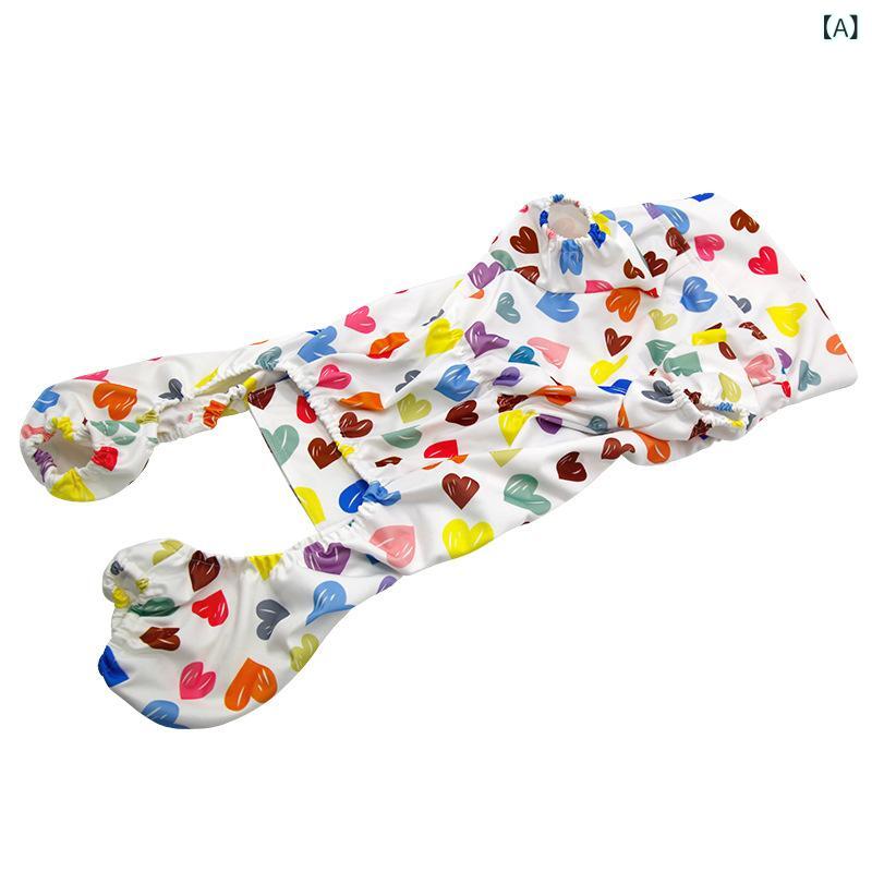ペット服 コーギー用 防水 防塵 腹部保護 4脚カバー 汚れ防止 レッグガード 雨具 反射材 ユニセックス ポリエステル 素材 カラフル デザイン 緑 果物柄 柑橘柄 ハートモチーフ 犬用 服 保護服 軽量 伸縮性 通年 対応