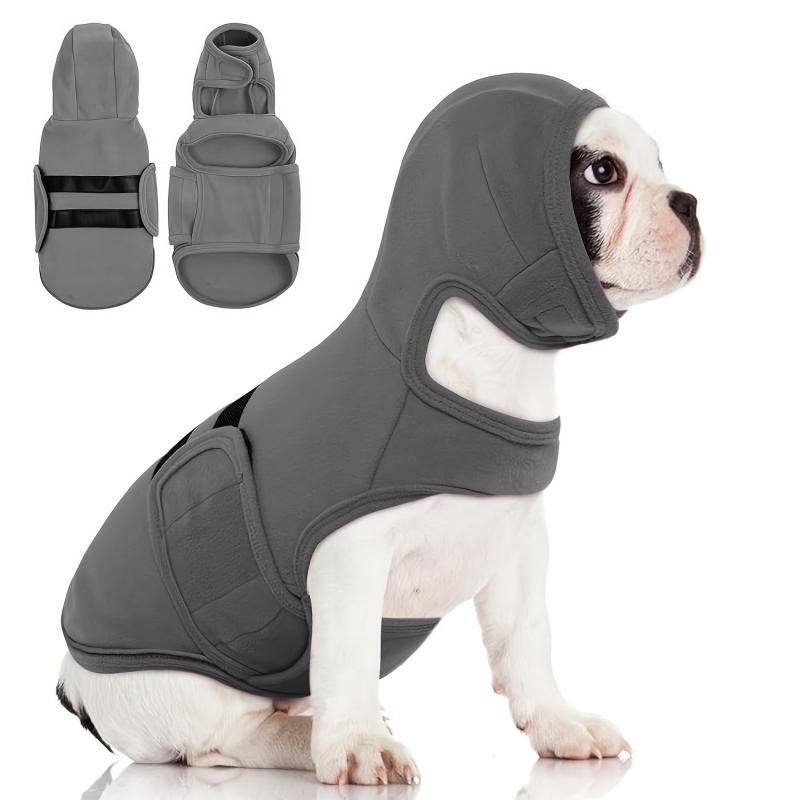 ペット用 犬 防不安 感情安定 ジャケット 頭巾 2way 着脱式 ユニセックス キャミソール スタイル グレー ブルー ピンク グリーン ポリエステル 素材 軽量 伸縮性 通年 対応 室内外 普段使い 安心 サポート 機能 ゆったり フィット 形状 調