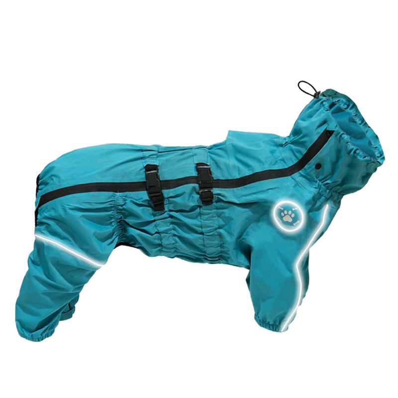 犬用 雨衣 防水 雨具 ペット 服装 靴 セット 犬服 雨着 運動スタイル 通年用 布素材 軽量 調整可能 ストラップ 付き 反射 機能 ブラック 湖ブルー レッド 蛍光グリーン 汎用 男女兼用 小型犬 中型犬 大型犬 ゴールデンレトリバー コーギー 柴