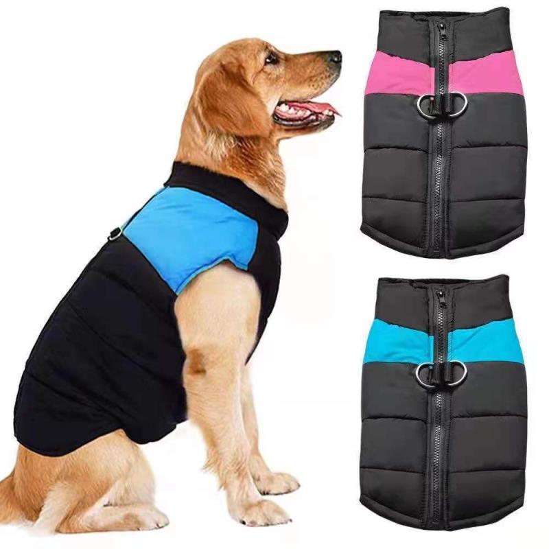 ペット服 ユニセックス 冬 秋冬 犬用 保暖 コットン 素材 厚手 ジャケット コート セーター ベスト 赤 青 ピンク オレンジ 蛍光グリーン 紫 カジュアル スタイル スキー ウェア アウトドア 機能 軽量 暖か ユニセックス 犬服 暖かコート 厚手