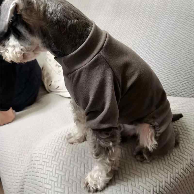 犬用服 秋冬 保暖 ホームウェア 小型犬 ユニセックス 猫用 四脚衣 ルームウェア スベスベ 接触冷感 伸縮性 吸湿速乾 軽量 ブラック レッド ピンク アイボリー グレー ブルー ブラウン