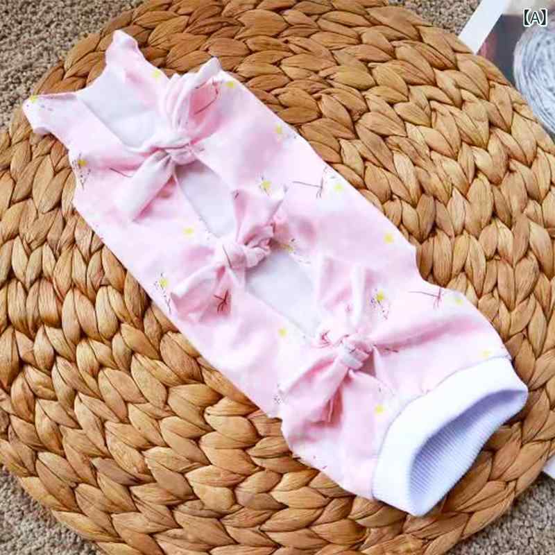 猫 服 透気性 猫用 服 綿素材 ピンク ブルー イエロー プリンセス スタイル S M L サイズ 通用 男女兼用 かわいい ペット 服 綿 布地 通気 快適 軽量 綿 素材 ピンク 梅花 柄 ブルー 梅花 柄 イエロー 小犬 柄 ブルー 三角 柄 綿