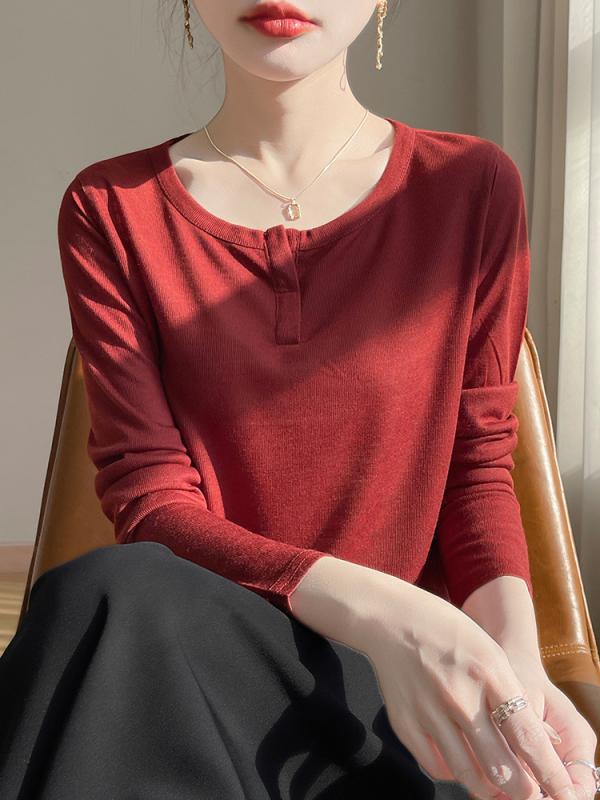 Other - 長袖Tシャツ レディース インナー トップス 天竺 レイヨン 混紡 薄手 セットネック スリムフィット 春夏 シンプル 白色 ピンク グリーン 黒 50cm 65cm 衣長 日常使い カジュアル 韓国風 快適 柔らかい 伸縮性 日韓 スタイル