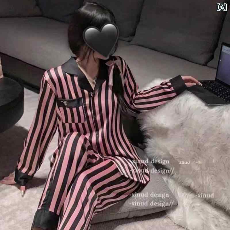 パジャマ レディース 春夏 長袖 セット 接触冷感 薄手 ポリエステル 透気性 快適 かわいい トップス ロングパンツ 寝間着 ルームウェア 寝巻き 軽量 吸湿速乾 長袖シャツ 長ズボン 室内着 浴衣風 ホテル用 外出対応 アイボリー ピンク ブラック