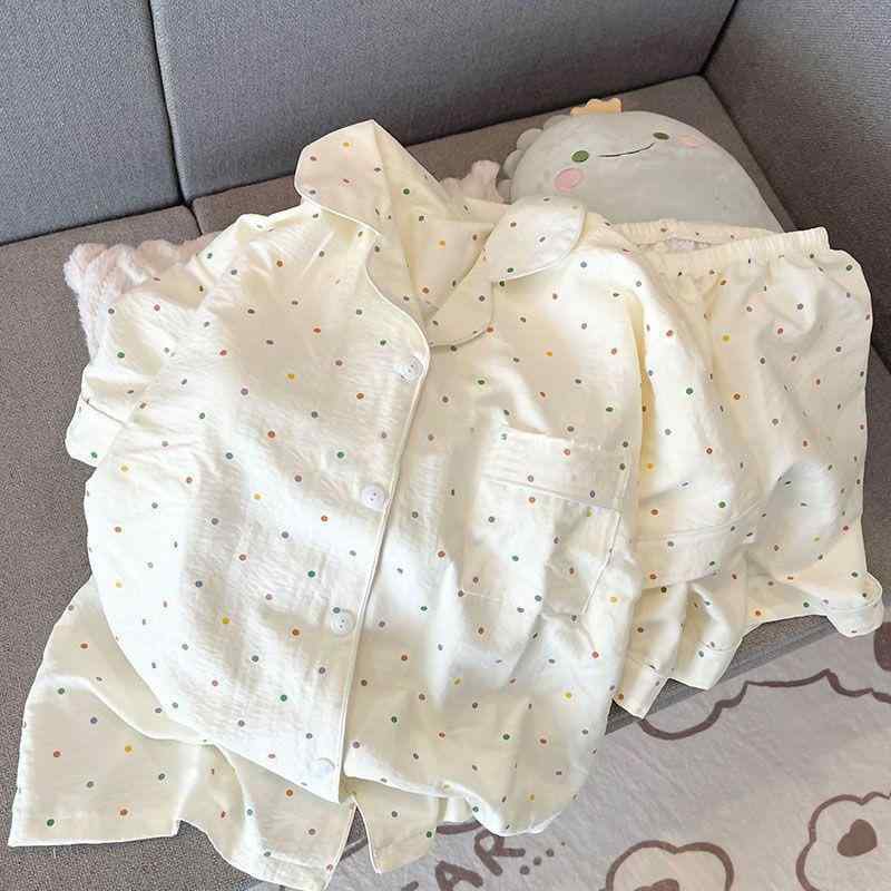 Other - レディース パジャマ セット かわいい 翻領 短袖 開衫 短パン 雲朵綿 薄手 透気性 吸湿速乾 接触冷感 快適 涼快 軽量 通年用 居家 寝間着 カジュアル スタイル 室内着