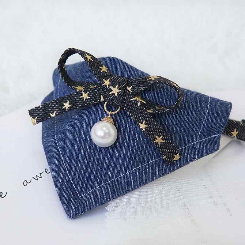 ペット アクセサリー 猫 犬 調整可能 首輪 三角巾 かわいい 口水巾 ネックウォーマー 加菲 幼犬 テディ 飾り 布製 ブラック 深藍 浅藍 通年使用 柔軟素材 軽量 調整ベルト 首元保護 散歩用 室内用