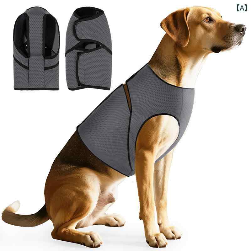 ペット服 犬用 安定 胸背 春夏 防不安 安心 驚き対策 透気 フィット 鎮静 服 涤棉素材 深灰色 深湖藍 軽量 通年 ユニセックス 犬服 ペットウェア ドッグウェア ストレス軽減 快適 貼り身 犬安抚服 ペット用服
