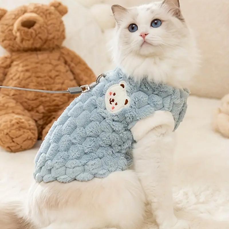 ペット服 猫 犬 冬 保暖 背心 防毛 かわいい フリース ユニセックス ピンク 天藍 イエロー レッド ポリエステル 軽量 伸縮性 室内着 アウトドア 英短銀グラデーション幼猫 ポメラニアン ブラインドル ぬいぐるみ風 防寒 毛玉防止 柔らかい 暖か素