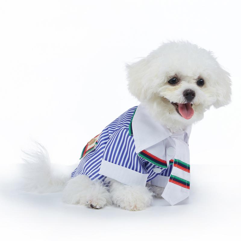 ペット服 犬猫用 ユニセックス 礼服 シャツ 領結付き 夏用 薄手 涤纶素材 英倫スタイル 誕生日パーティー フェスティバル 犬服 猫服 ペットファッション 通年対応 軽量 快適 かわいい ユニバーサル ペットウェア