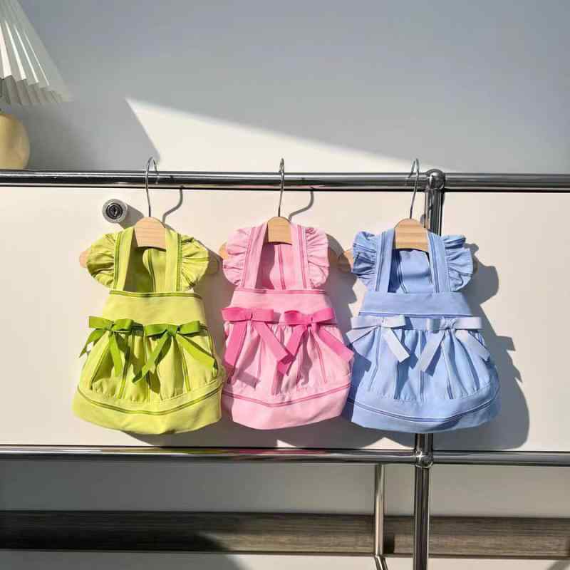 ペット服 犬猫用 ユニセックス プリンセス風 スカート グリーン ポリエステル 春夏 軽量 通気性 かわいい 室内着 散歩用 小型犬 スヌーズル テディ ビッグシルエット 柔らかい素材 日常使い