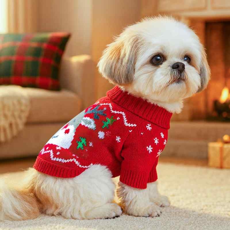 ペット 毛衣 秋冬 ユニセックス 猫 犬 クリスマス ハロウィン デザイン 腈纶 素材 軽量 暖か 彗星麋鹿 ルドルフ麋鹿 緑クリスマスツリー 南瓜 ハートベア オレンジモンスター カラフルハート クリスマス花火 赤緑ハッピークリスマス 雪花麋鹿スカート